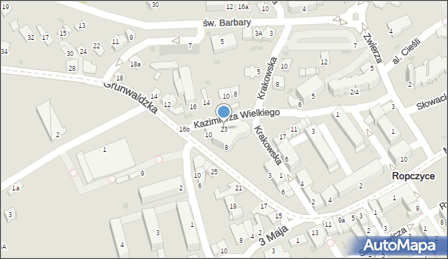 Ropczyce, Króla Kazimierza Wielkiego, 23, mapa Ropczyce