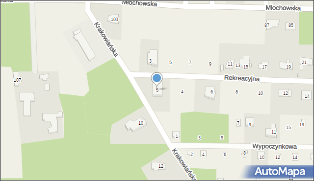 Rozalin, Krakowiańska, 5, mapa Rozalin