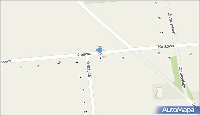 Różanka, Kresowa, 14, mapa Różanka