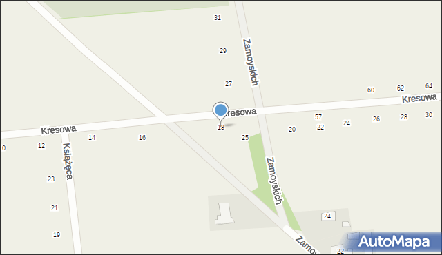 Różanka, Kresowa, 18, mapa Różanka