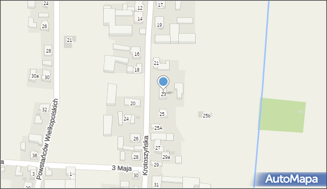 Rozdrażew, Krotoszyńska, 23, mapa Rozdrażew