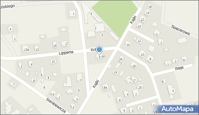 Rozogi, Krótka, 1, mapa Rozogi