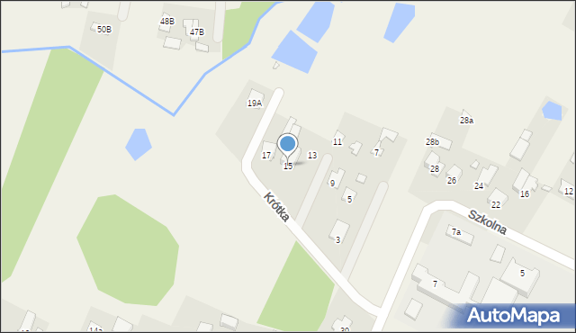 Ruda, Krótka, 15, mapa Ruda
