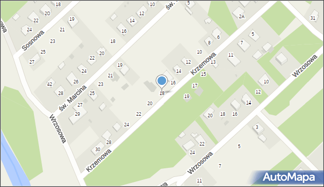 Ruda, Krzemowa, 18, mapa Ruda