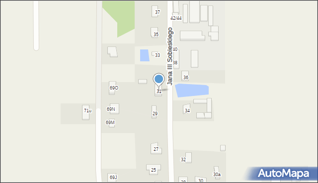 Ruda-Bugaj, Króla Jana III Sobieskiego, 31, mapa Ruda-Bugaj