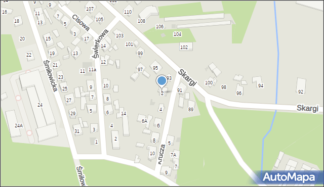 Ruda Śląska, Krucza, 2, mapa Rudy Śląskiej