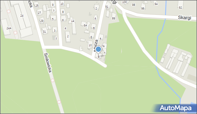 Ruda Śląska, Krucza, 9, mapa Rudy Śląskiej