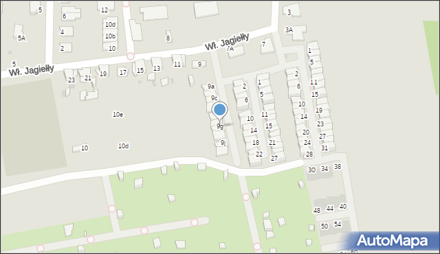 Ruda Śląska, Króla Władysława Jagiełły, 9g, mapa Rudy Śląskiej