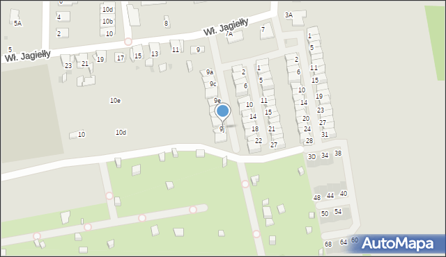 Ruda Śląska, Króla Władysława Jagiełły, 9j, mapa Rudy Śląskiej