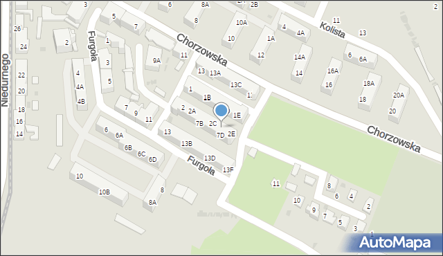 Ruda Śląska, Krasickiego Ignacego, bp., 2D, mapa Rudy Śląskiej