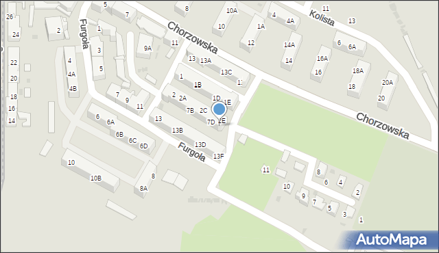 Ruda Śląska, Krasickiego Ignacego, bp., 7E, mapa Rudy Śląskiej