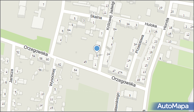 Ruda Śląska, Królowej Jadwigi, 3, mapa Rudy Śląskiej