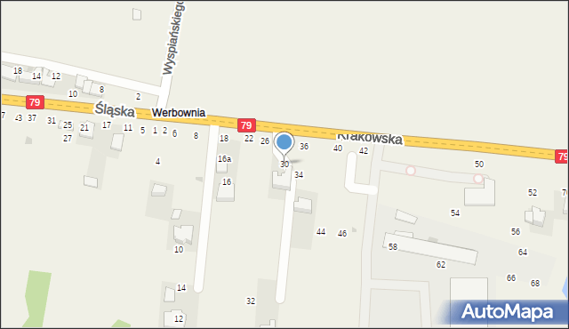 Rudawa, Krakowska, 30, mapa Rudawa