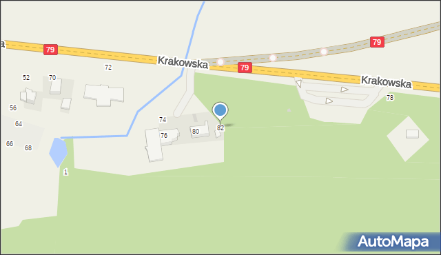 Rudawa, Krakowska, 82, mapa Rudawa