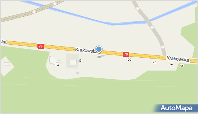Rudawa, Krakowska, 88, mapa Rudawa