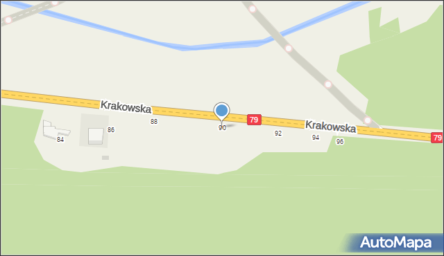 Rudawa, Krakowska, 90, mapa Rudawa