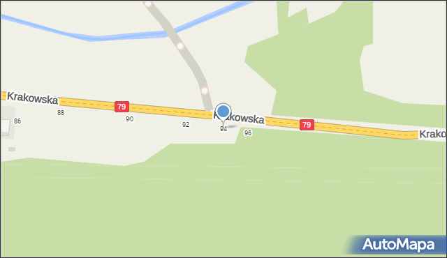 Rudawa, Krakowska, 94, mapa Rudawa