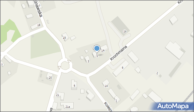 Rudna, Krochmalna, 1, mapa Rudna
