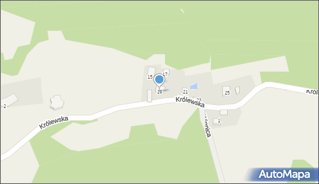 Rudno, Królewska, 19, mapa Rudno