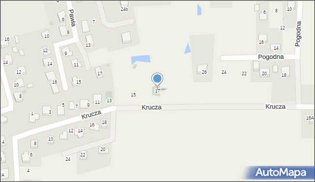 Rudziczka, Krucza, 17, mapa Rudziczka