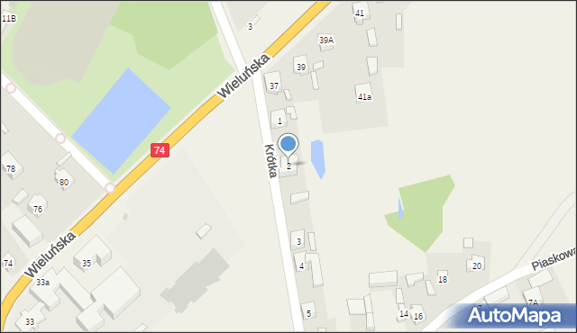 Rusiec, Krótka, 2, mapa Rusiec