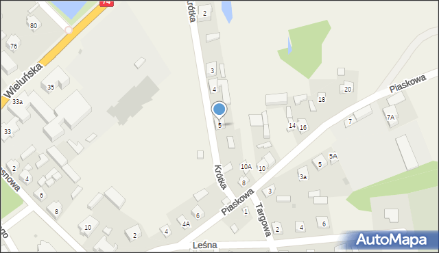Rusiec, Krótka, 5, mapa Rusiec