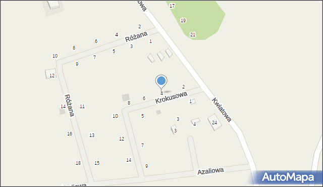 Rusinowo, Krokusowa, 4, mapa Rusinowo