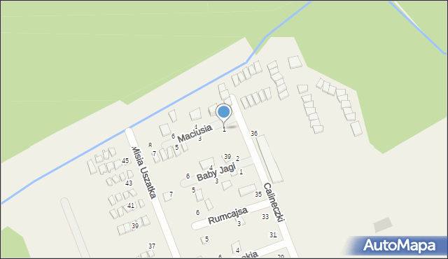 Rusinowo, Króla Maciusia, 1, mapa Rusinowo
