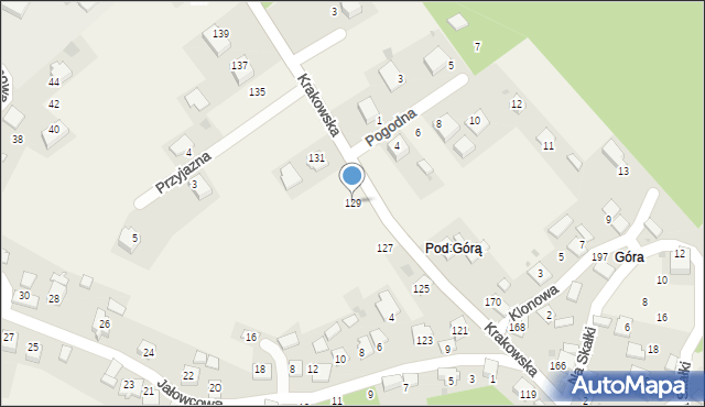 Rusocice, Krakowska, 129, mapa Rusocice