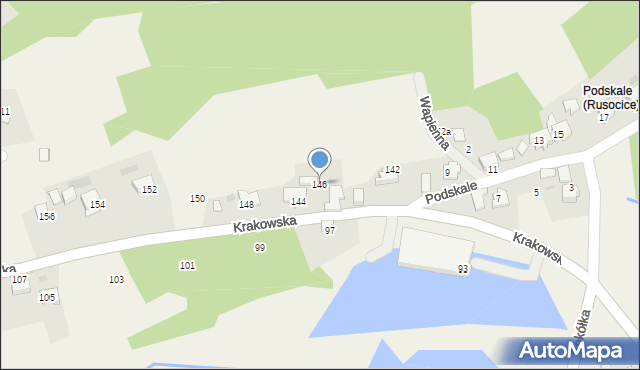 Rusocice, Krakowska, 146, mapa Rusocice