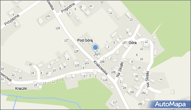 Rusocice, Krakowska, 170, mapa Rusocice