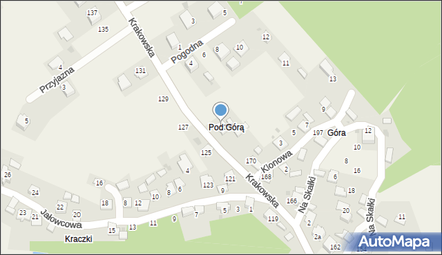 Rusocice, Krakowska, 172, mapa Rusocice