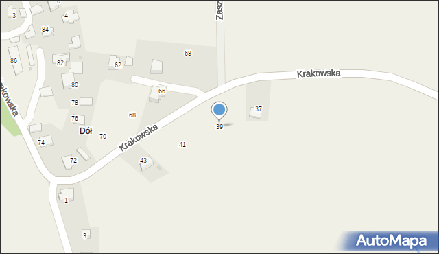 Rusocice, Krakowska, 39, mapa Rusocice