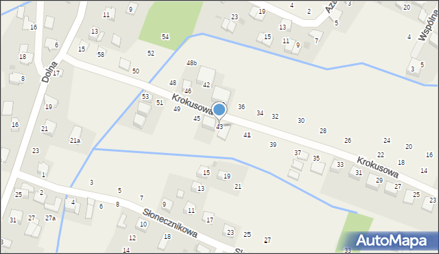 Rybna, Krokusowa, 43, mapa Rybna