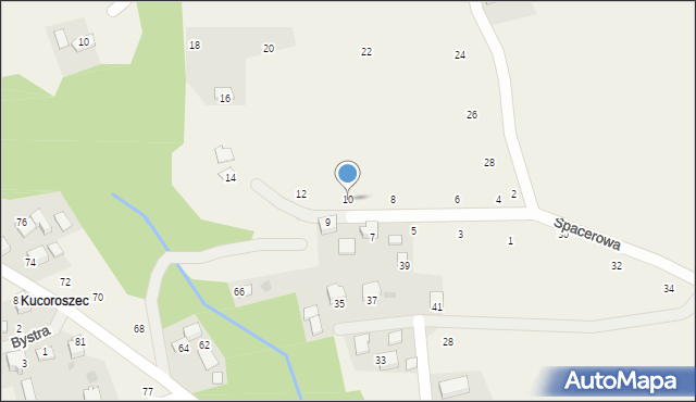 Rybna, Krótka, 10, mapa Rybna