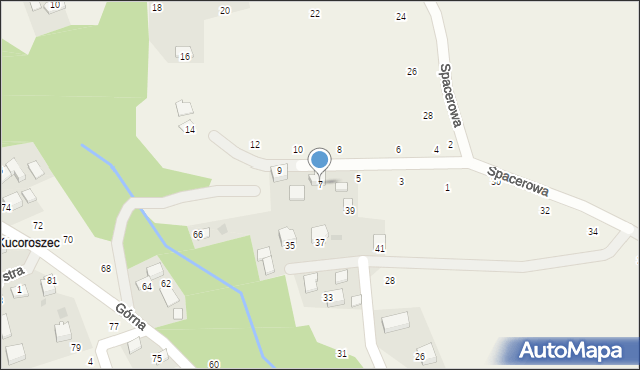 Rybna, Krótka, 7, mapa Rybna