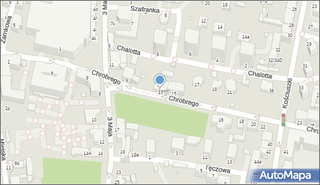 Rybnik, Króla Bolesława Chrobrego, 13, mapa Rybnika