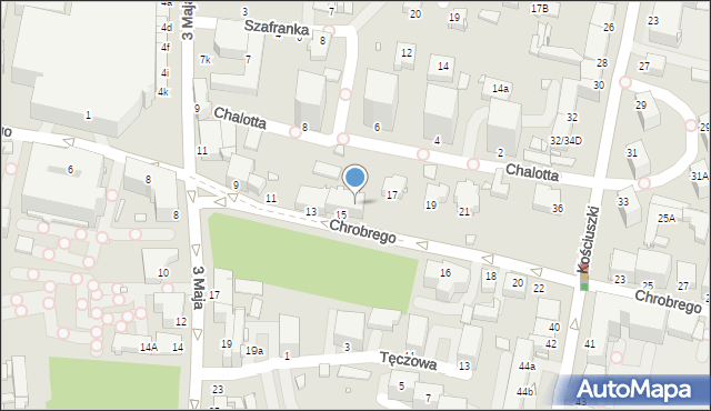 Rybnik, Króla Bolesława Chrobrego, 15b, mapa Rybnika