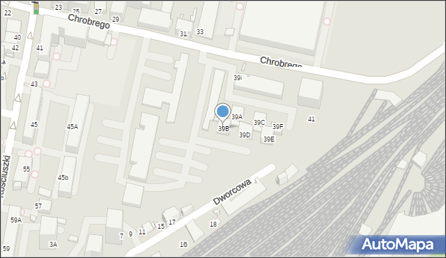 Rybnik, Króla Bolesława Chrobrego, 39B, mapa Rybnika