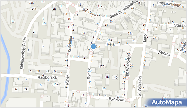 Rybnik, Króla Jana III Sobieskiego, 4, mapa Rybnika