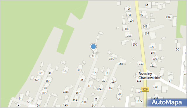 Rybnik, Krupińskiego Bolesława, 34A, mapa Rybnika