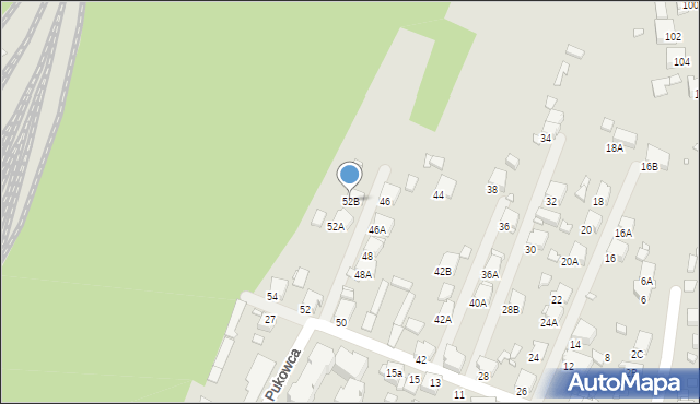 Rybnik, Krupińskiego Bolesława, 52B, mapa Rybnika