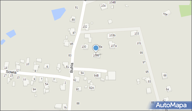 Rybnik, Krzywa, 109b, mapa Rybnika