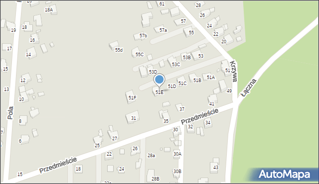 Rybnik, Krzywa, 51E, mapa Rybnika