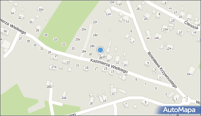 Rybnik, Króla Kazimierza Wielkiego, 16, mapa Rybnika