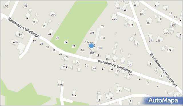 Rybnik, Króla Kazimierza Wielkiego, 18a, mapa Rybnika