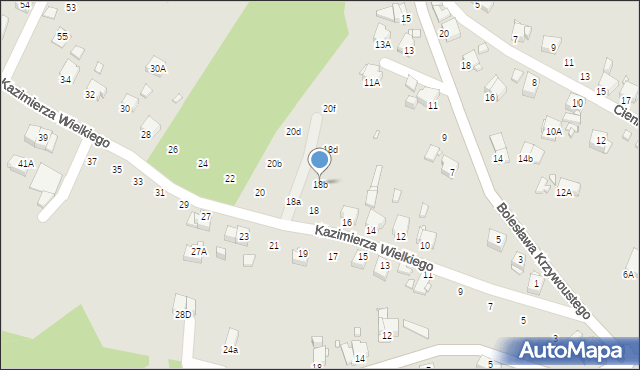 Rybnik, Króla Kazimierza Wielkiego, 18b, mapa Rybnika