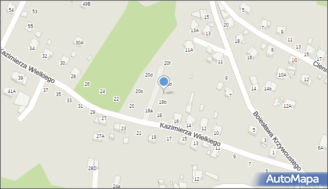 Rybnik, Króla Kazimierza Wielkiego, 18c, mapa Rybnika