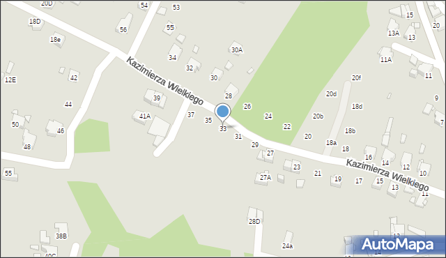 Rybnik, Króla Kazimierza Wielkiego, 33, mapa Rybnika