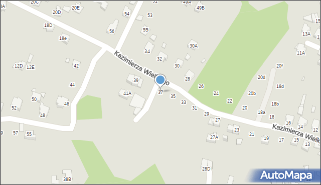 Rybnik, Króla Kazimierza Wielkiego, 37, mapa Rybnika